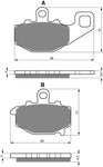 Keramik-Bremsbeläge hinten: Kawasaki ER-6F ER 6F (2006-2016)