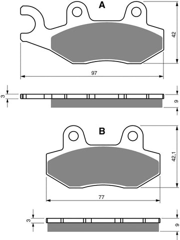 Bremsbeläge vorne: Honda CMX250 CMX 250 (1996-2009)
