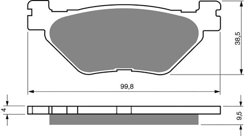 Bremsbeläge hinten: Yamaha XV1900 XV 1900 (2006-2016)