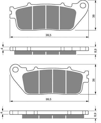Bremsbeläge hinten: Honda CB1000 CB 1000 (2009-2023)
