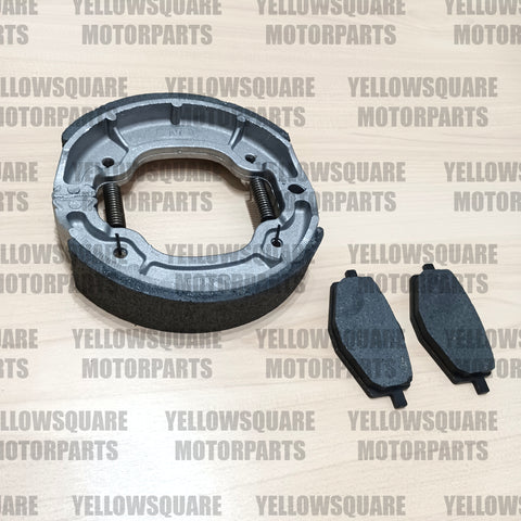 Front Brake Pads and Rear Brake Shoes Yamaha YBR125 YBR 125 (2005-2006)