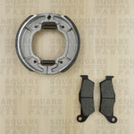 Bremsbeläge vorne und Bremsbacken hinten: Yamaha YP125 YP 125 (1998-2000)