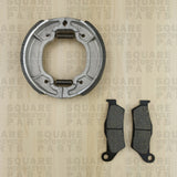Bremsbeläge vorne und Bremsbacken hinten: Yamaha YP125 YP 125 (1998-2000)