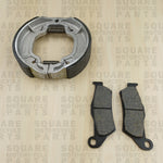 Bremsbeläge vorne und Bremsbacken hinten: Yamaha YP125 YP 125 (1998-2000)